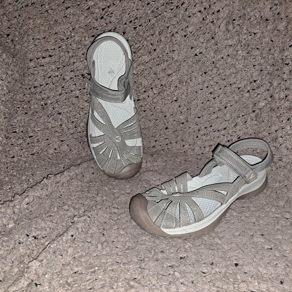 KEEN ROSE-Brindle/Shitake-Sport Sandals-Size 39-Excellent - Picture 1 of 8